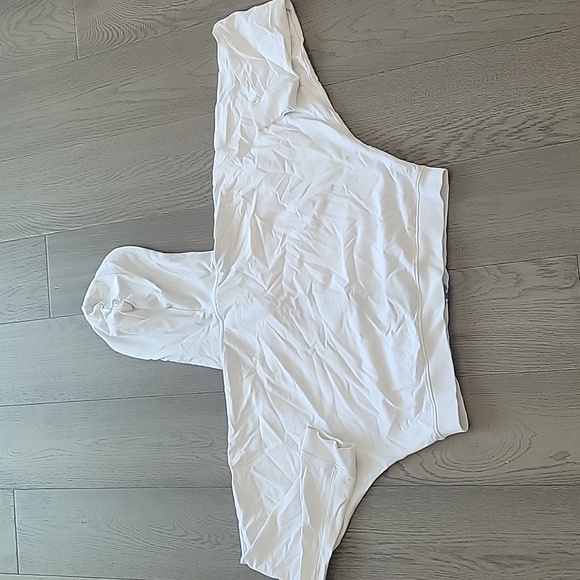 White Hooded Jacket For Kids with Rainbow Trim - Picture 3 of 6